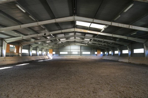 Photo Manège Intérieur Vide Pour Chevaux Cavaliers École Équitation Est — Photo