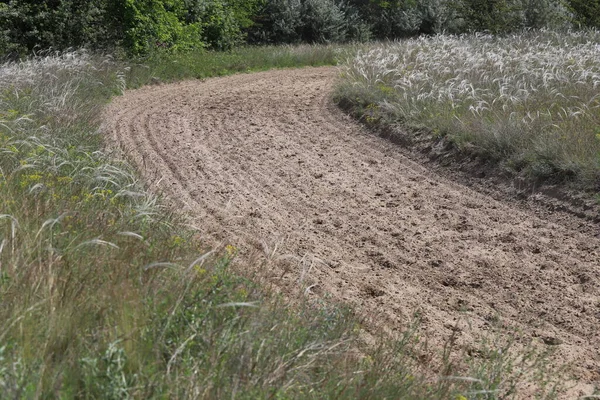 Empty Sandy Gallop Track Good Addition Everyday Horse Training — Stock Photo, Image