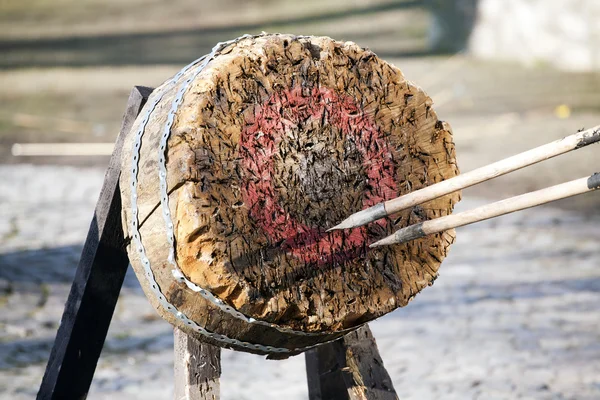 Cirrcle archery and javelin target outdoor as background illustr — Stock Photo, Image