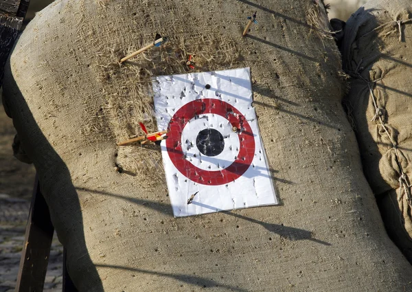 Circle archery target for arrows as a background — Stock Photo, Image