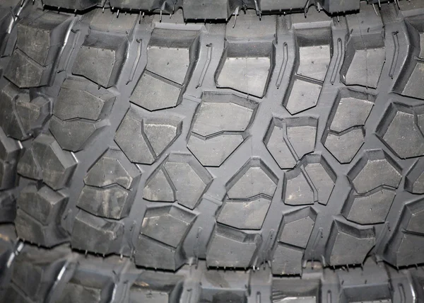 Part of brand new car tyre — Stock Photo, Image