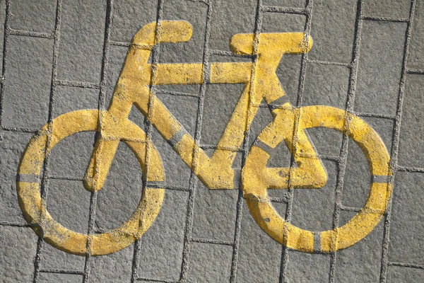 Señal de tráfico para bicicletas y ciclistas al aire libre — Foto de Stock