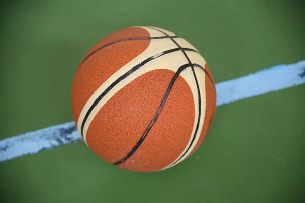 Basket ball on the playground — Stock Photo, Image