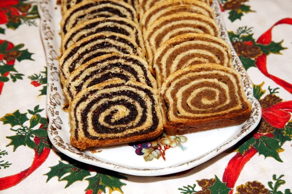 Beigli é o famoso bolo de Natal húngaro — Fotografia de Stock