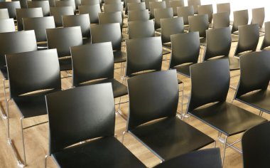 Konferans salonunun konferans merkezi insanlar olmadan