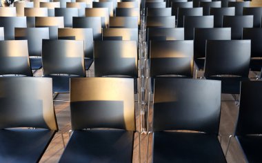 Konferans salonunun konferans merkezi insanlar olmadan