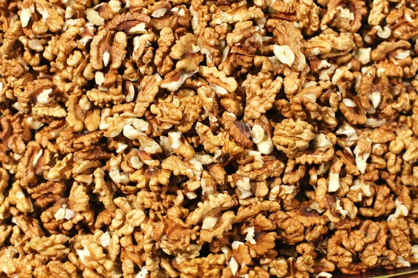 Nueces frescas sin cáscara como fondo — Foto de Stock