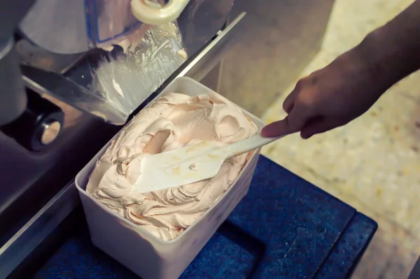 Sessione Fotografica Una Gelateria Italiana Madrid — Foto Stock