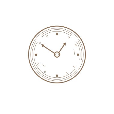 Düz çizgi simge vektör çizim dikkat et. Saat yüzü yaratıcı çizimi