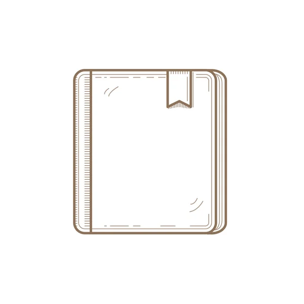 Book line icon with bookmark. illustration — Stock Photo, Image