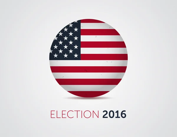 Amerikanische Wahl 2016 Emblem Abzeichen Logo mit Text. — Stockvektor