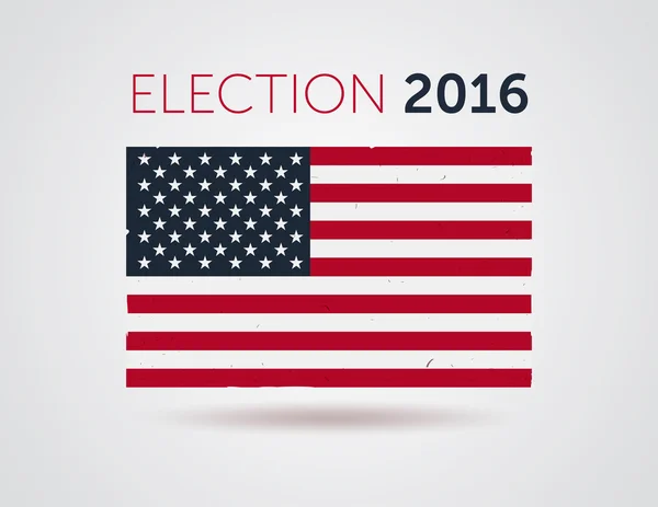 Logo de la insignia del emblema de las elecciones estadounidenses 2016 con texto — Vector de stock