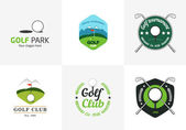 Set von Golf Championship Logos und Abzeichen in Vintage-Farbe