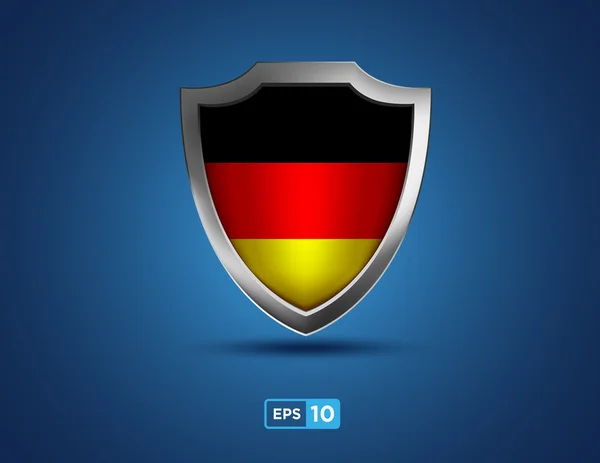 Germany shield on the blue background — Stock Vector