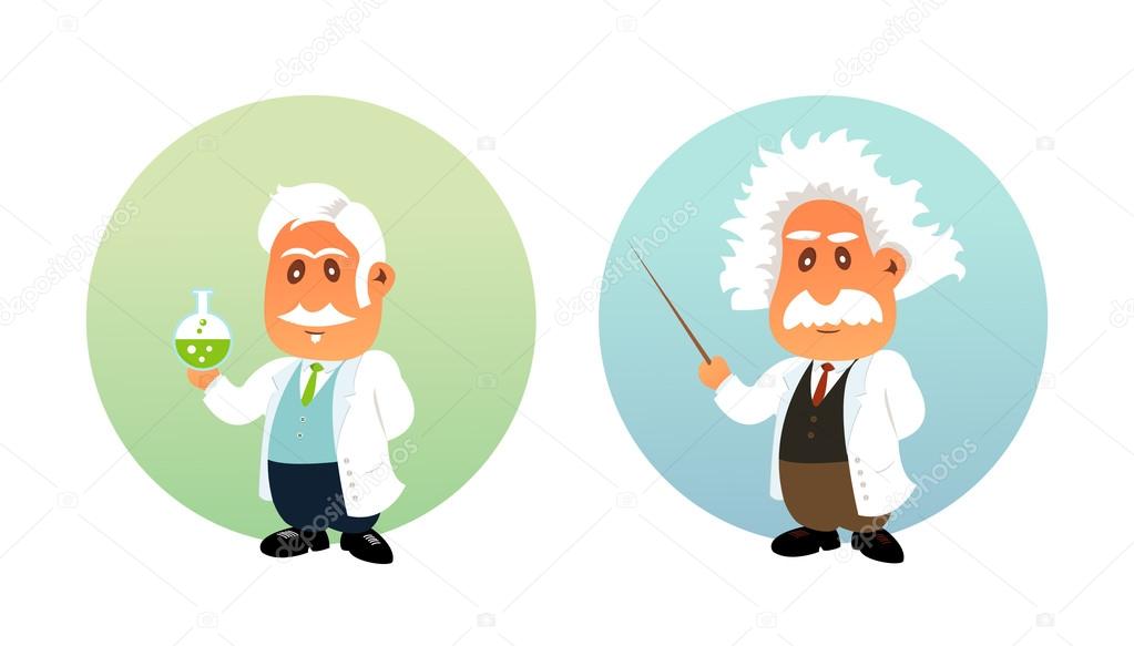 Funny illustration of Chemist and Mathematician