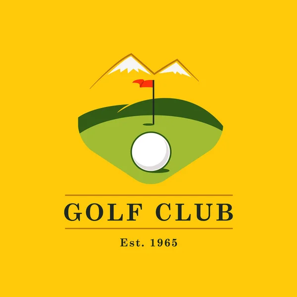 Badge de championnat de golf couleur vintage — Image vectorielle