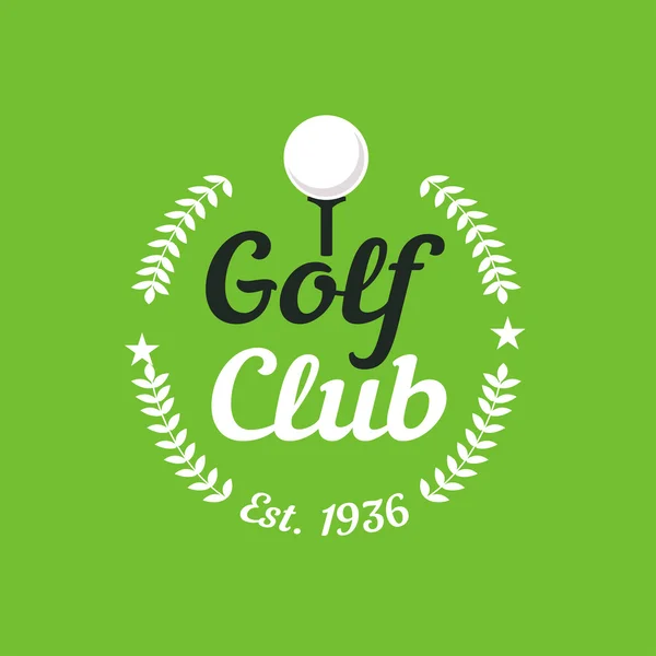 Badge de championnat de golf couleur vintage — Image vectorielle