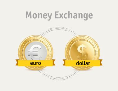 Vektör Döviz Alım Satım, iş sembolleri kavramı