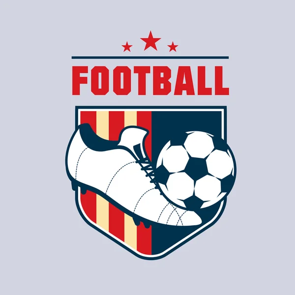 Vintage americké barevné fotbal fotbalové mistrovství logo - tým odznak. — Stockový vektor