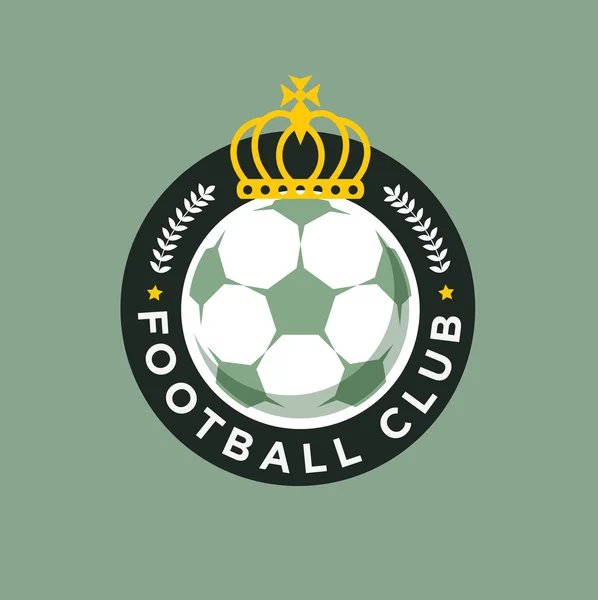 Logotipo do campeonato de futebol de cor vintage - emblema da equipe . — Vetor de Stock