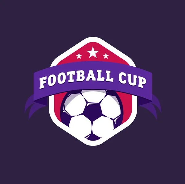 Logo du championnat de football de couleur vintage - badge de l'équipe . — Image vectorielle