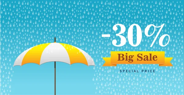 Ilustración vectorial de un fondo para Happy Monsoon Sale . — Vector de stock