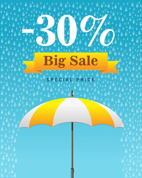Ilustración vectorial de un fondo para Happy Monsoon Sale . — Vector de stock