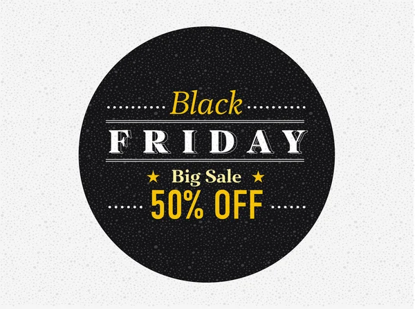 Black Friday modelo de design círculo inscrição venda. Ilustração vetorial . —  Vetores de Stock