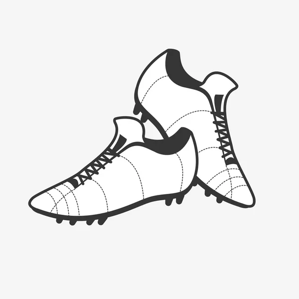 Vektör bir çift futbol ayakkabısı. Futbol Boots simgesi. — Stok Vektör