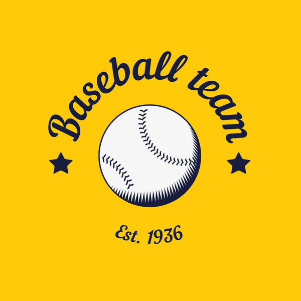 Vintage kleur honkbal kampioenschap logo of badge. Vlakke stijl ontwerp. — Stockfoto