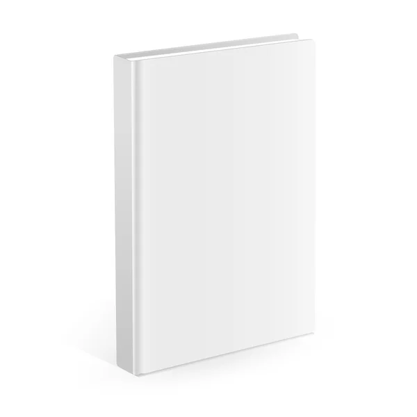 Livro branco realista sobre o fundo branco. Modelos de livros realistas . — Vetor de Stock