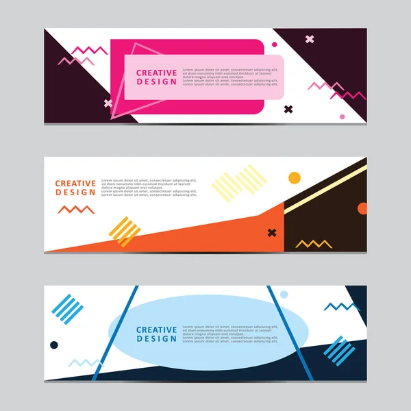 Vektor Abstrakte Geometrische Design Banner Web Vorlage Modernes Design Vektorillustration — Stockvektor