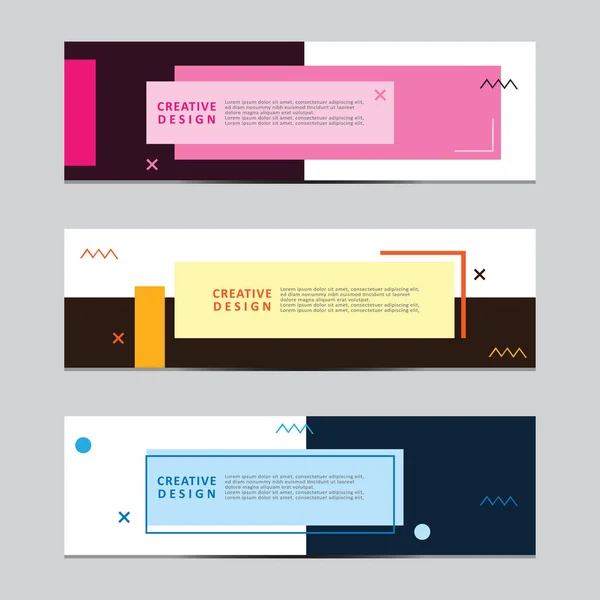 Vektör soyut geometrik tasarım sancak ağ şablonu. Modern tasarım. Vektör illüstrasyonu