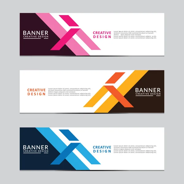 Vektör soyut geometrik tasarım sancak ağ şablonu. Modern tasarım. Vektör illüstrasyonu