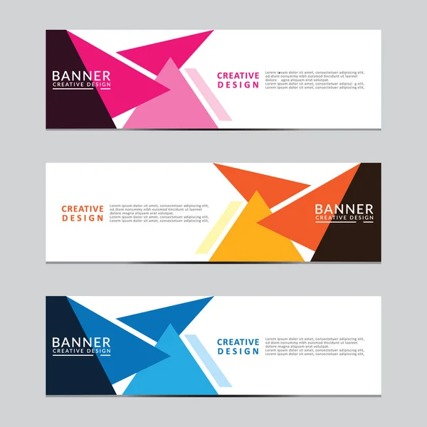 Vektör soyut geometrik tasarım sancak ağ şablonu. Modern tasarım Vektörü illüstrasyonu