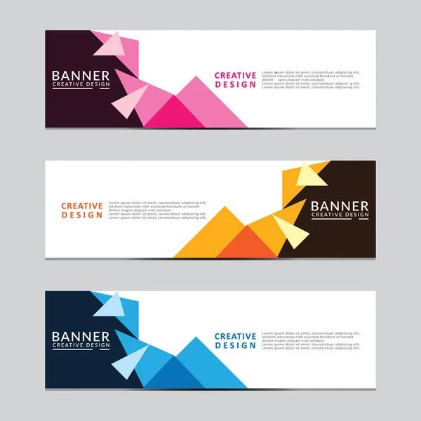 Vektör soyut geometrik tasarım sancak ağ şablonu. Modern tasarım Vektörü illüstrasyonu