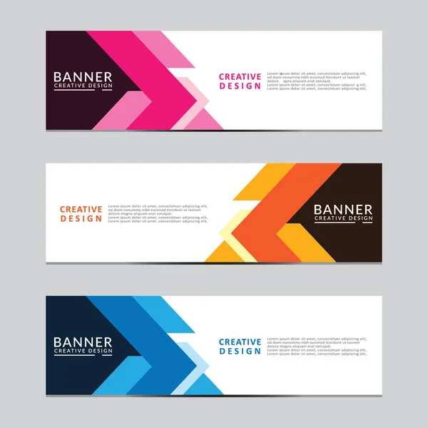 Vektör soyut geometrik tasarım sancak ağ şablonu. Modern tasarım Vektörü illüstrasyonu