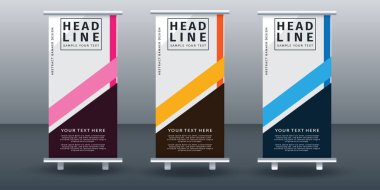 Pankart dizayn şablonu tasarımını katla. Vektör illüstrasyonu