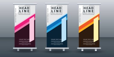 Pankart dizayn şablonu tasarımını katla. Vektör illüstrasyonu