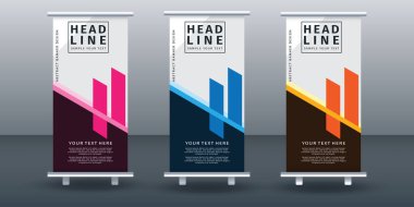 Pankart dizayn şablonu tasarımını katla. Vektör illüstrasyonu