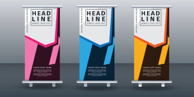 Pankart dizayn şablonu tasarımını katla. Vektör illüstrasyonu