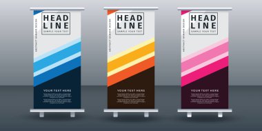 Pankart dizayn şablonunu katla. Vektör illüstrasyonu