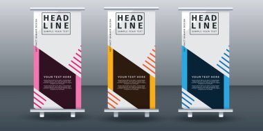 Pankart dizayn şablonunu katla. Vektör illüstrasyonu