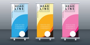 Pankart dizayn şablonunu katla. Vektör illüstrasyonu