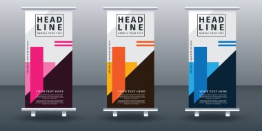 Pankart dizayn şablonunu katla. Vektör illüstrasyonu