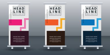 Pankart dizayn şablonunu katla. Vektör illüstrasyonu