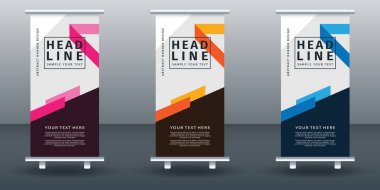 Pankart dizayn şablonunu katla. Vektör illüstrasyonu