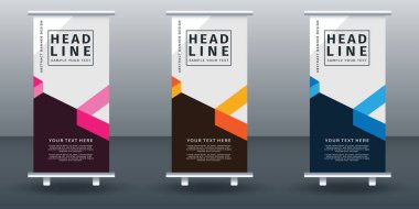 Pankart dizayn şablonunu katla. Vektör illüstrasyonu