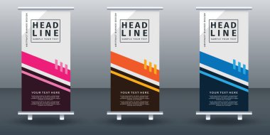 Pankart dizayn şablonunu katla. Vektör illüstrasyonu