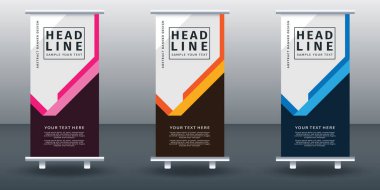 Pankart dizayn şablonunu katla. Vektör illüstrasyonu